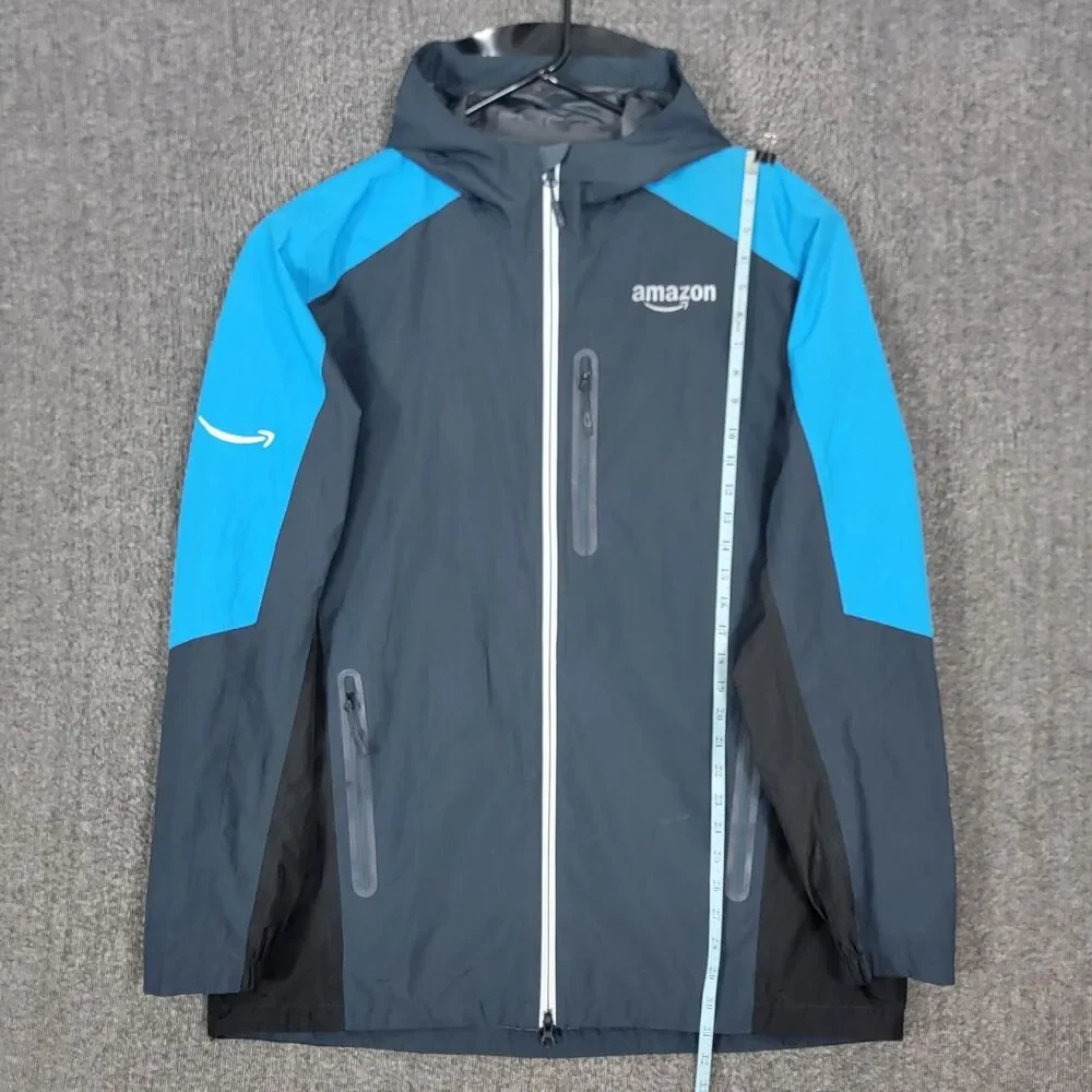 Amazon Tropical Rain Shell Jacket Mens Large Blue Vented Zip Luly Yang Workwear